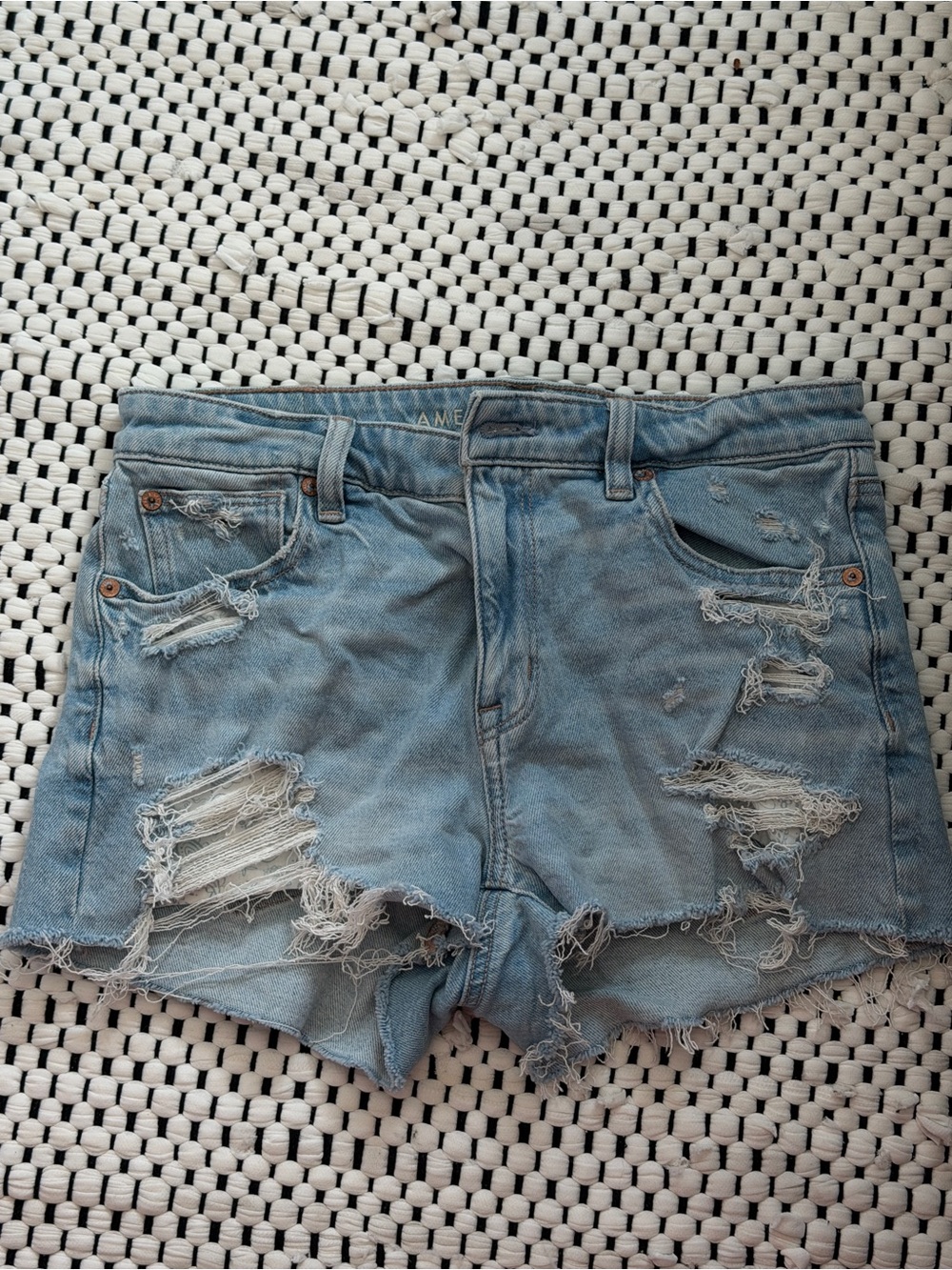 AE Light Blue Distressed Denim Short Shorts ❤️‍🔥